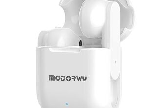 Modorwy ME2103 TWS Earbuds with Pro+ Calling HD Mic | 48hrs Playtime | Deep Bass | Touch Control | IPX5 | Comfort Fit Ergonomic Design | Bluetooth 5.3v | Quick Connectivity | Type-C Fast Charging Port