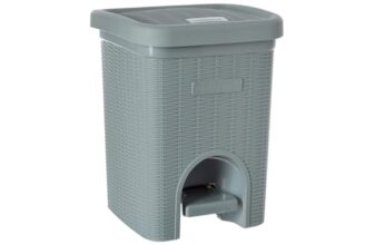 SIGNORA WARE Plastic 7 Liters Modern Lightweight Pedal Dustbin/Thrash Can Dustbins With Lid For Home Office/Non Garbage Smell/Unbreakable Single Mould/Heavy Duty Kitchen Bedroom Bathroom(7Ltr Grey)