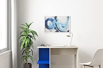 Amazon Brand – Solimo Amaree Engineered Wood Study Table (Blue & Pine Finish)