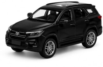 Diecast Toy Car for kids 1:36 Scale Model Metal Pull Back Sports Car Boys | Metal Pull Back SUV Model, LED Lights & Sound, Openable Doors, Mini Alloy Off Road Vehicle, For Boys & Girls