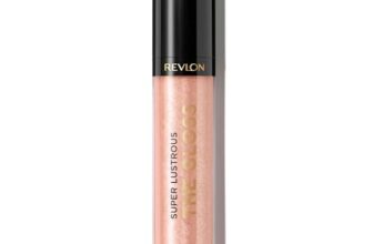 Revlon Super Lustrous Lip Gloss, Non-Sticky, Hydrating, High Shine Finish, 205 Snow Pink, 0.13 oz