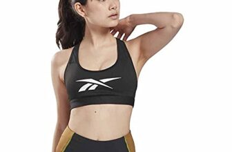 Reebok Polyester Women’s Standard Training Regular Bra (Gu3252_M_Black_Medium)