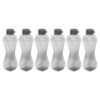 PEARLPET Twist BPA-Free Plastic Water Bottle Set |Lightweight, Leak-Proof & Freezer Safe – Pack of 6 (1000ml Each), Grey