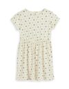 Amazon Brand – Symbol Kids Knee Length Printed Knit Dress (KD-DRG-SS25-144_Off White-Polka Dot_8-10 Years)