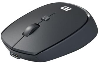 Portronics Toad 23 Pro Wireless Rechargeable Bluetooth Optical Mouse with 2.4GHz, USB Nano Dongle, Optical Orientation, Click Wheel, Adjustable DPI Upto 3200, Type C Rechargeable(Black)