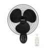 Havells Gatik Pro BLDC 400mm Wall Mount Fan | RPM: 1350 | Double string for Speed & Oscillation control | Thermal Overloaded Protected Motor | 100% Copper Wire Winding Motor | 2 Year Warranty (Black)