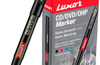 LUXOR Blue CD/DVD/OHP Marker(Set of 10, Blue)