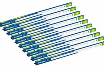 Crompton Laser Ray Smile 24W LED Batten |4 feet Slim Batten for Living Room & Bedroom | Energy Efficient Tubelight for Home | BIS Approved | Warm White (6500K) (Pack of 10)