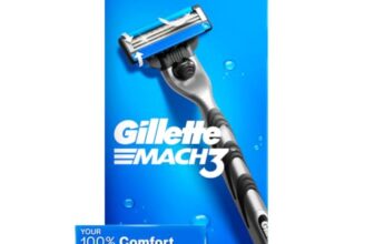 Gillette Mach 3, Shaving Razor For Men | Most Comfortable Shave | 3D Blade Technology | Metal Handle For Superior Grip