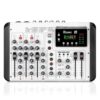 Audio Array 6-Channel Hybrid USB Summing Mixer | 4 Analog & 2 Digital Channels |192kHz/24Bit OTG Recording| 99 DSP FX| BT Connectivity | 2XLR Mic Inputs |Phantom Power| Hi-Z & Headphone Monitoring |M6