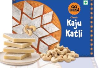 GO DESi Classic Kaju Katli -180 grams | No Artificial Flavours | Rich, Nutty Taste | Sweets | Mithai
