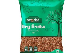 Scorist Premium Flax Seeds 500g | Alsi Seeds | Flax Seeds for Hair Growth | Raw Seeds for Eating | Source of Iron & Dietary Fibre | Rich in Protein