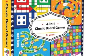 popcorn Games & Puzzles Classic Board Games for Smart Kids|Help to Boost Decision Making,Strategic Thinking and Problem Solving (4 in 1)