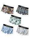 MOKICHI Men’s Printed Boxer Briefs for Comfortable Everyday Wear | Stretchable Trunks with Soft Waistband | Stylish Printed Innerwear for Men | Pack of 5