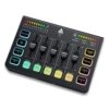 Audio Array AI-06 Streaming Audio Mixer Sound Card | XLR, 1/4″ & line in | PC/Phone RGB Mixer with Volume Fader, Individual Control, Mute and Monitoring, 48V Phantom Power | Stream, Podcast & Karaoke