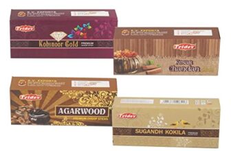 Klassic Premium Bamboo Free Dhoop Sticks/Sugandh Kokila-Agarwood-Kesar Chandan-Kohinoor Gold Scented Dhoop Sticks for Meditation, Room and Mandir (Pack of 4)