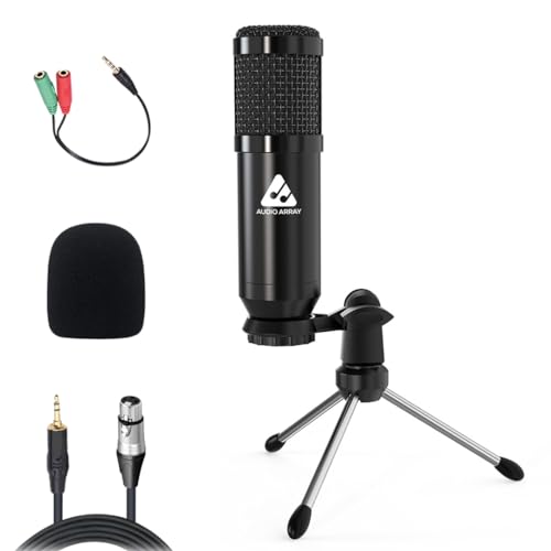 Audio Array UHF Wireless Microphone System | Anti-Feedback Technology | 100-150M Range | 6-8H Battery Life | 630-690MHz | 126dB SPL | for Stage & Karaoke | AM-W36 Pro