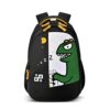 Gear Giant Monster Backpack 15″/20L Small Water Resistant Bag for Boys/Girls (Black-Yellow)