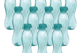 MILTON Oscar 1000 Water Bottle 1 Litre each, set of 6, Blue I PET Food Grade I BPA Free, Leak Proof I Wide Mouth, Easy To Clean I Fridge Bottles for Home, Office, Gym