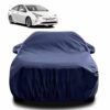 Sulfar 100% Water Resistant Car Body Cover Compatible with Mirror for Toyota Prius (Triple Stitched, Full Bottom Elastic, Navy Blue)