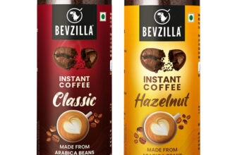 Bevzilla Instant Coffee Powder Combo- 200g Premium Classic Strong & 200g Hazelnut Instant Coffee(2 x 200 g, Unflavoured, Hazelnut Flavoured)