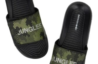 Bewakoof Men’s Printed EVA Sliders_684549_Black_UK 10