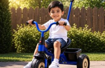 Lifelong Kids Tricycle for Boys & Girls (2-5 Years) | Baby Cycle with Parental Control Handle | Anti-Skid EVA Wheels | Front & Rear Storage Baskets | BIS Certified | 30 kg Load Capacity