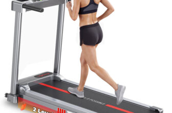 Lifelong 4.5HP Motorized Treadmill for Home | Manual Incline 2 Level | Foldable Handle Treadmill (Max Weight:100 kg)