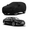 Sulfar 100% Water Resistant Car Body Cover Compatible with Mirror & Antenna Pockets for Audi A5 (Triple Stitched, Full Bottom Elastic, Black)