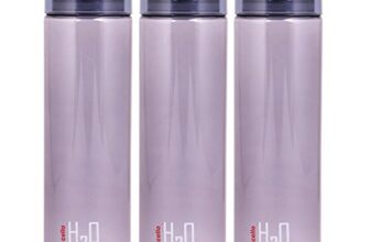 Cello H2O unbreakable Plastic water bottle, 1 litre, set of 3 (grey)