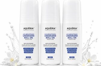 Aqueria Underarm Brightening Roll-On for Men & Women | Lactic Acid, Fermented Rice Water & Glycerine | Helps Reduce Dark Underarms, Pigmentation & Uneven Skin Tone | Controls Body Odour | Fresh Fragrance | Pack of 3 (150ml)