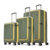 Aristocrat Solana Set of 3 (S+M+L) Hard Case Trolley Bags,Green