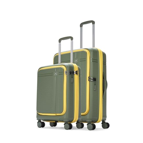 Aristocrat Solana Set of 3 (S+M+L) Hard Case Trolley Bags,Green