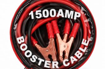 Car Battery Jumper Cable Heavy Duty Booster Wire with Copper Plated Alligator Clamps – 7 ft Emergency Battery Charging Cables for Cars, SUVs, Vans, Trucks and Automotive Use (Multicolor, 1500 AMP)