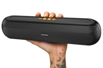 Dubstep Pop1600 Wireless Bluetooth Speaker, 16W with 52mm Driver, Bluetooth 5.4, TWS Pairing, USB/TF Card, Type-C Charging, 10 Hours Playtime, Portable (Black)