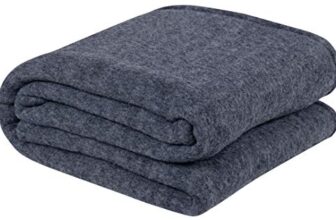 VAS COLLECTIONS Woolen Blanket Warm and Super Soft Heavy Weight Single Bed Blankets for Heavy Winter (Grey,152X225 cm,1400 Gram) (Charcoal & Grey), Breathable