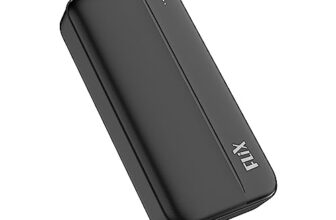 FLiX UltraCharge 20,000mAh QCPD Power Bank,USB C/B Input,Tripple Output 22.5W High-Speed Power Delivery,Compatible to iPhone 14 13 12 11 Samsung S22 S23 Google Pixel7 Oneplus (P25-Black)
