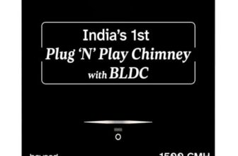 Beyond Appliances Cube BLDC Plug N Play Ductless Kitchen Chimney | 1500 CMH | AutoClean | 5-Stage Charcoal Activated Filter | Touch Control | 3-way Suction | 46dB Low Noise | Black | PAN INDIA SERVICE