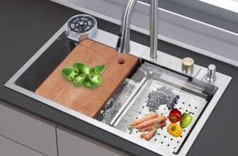 Plantex 304 Grade Stainless Steel Kitchen Sink/Waterfall Kitchen Sink with Anti-Scratch Design/Sink with Pull-Down Faucet – (30 X 18 X 10 Inch, Matt)