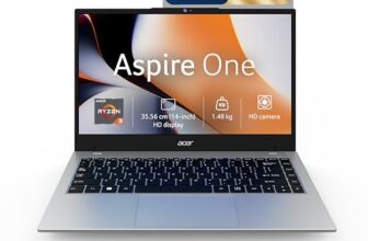 Acer Smartchoice Aspire One, AMD Ryzen 3-7320U, Office 2024 + M365 Basic, 8GB LPDDR5 RAM/ 256GB SSD, 14.0″/35.56cm TN HD Display, Win 11 Home, Pure Silver, 1.48KG, A114-43, Thin and Light Laptop