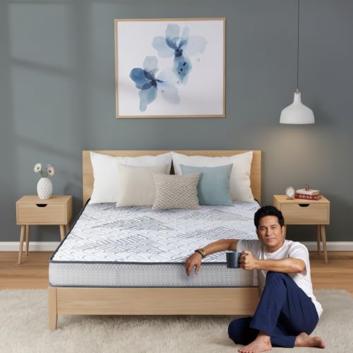 Spacewood Lilly Bed | Queen Size (78 X 60) Engineered Wood Bed with Box Storage| 3 Year Warranty | Modern Design | Kingston White
