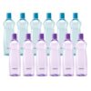 MILTON Pacific 1000 Water Bottle 1 Litre each, set of 12, Purple and Sky Blue I PET Food Grade I BPA Free, Leak Proof I Wide Mouth, Easy To Clean I Fridge Bottles for Home, Office, Gym