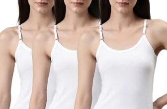 Dixcy Slimz Solid Slim Fit Scoop Neck Sleeveless Cotton Camisole for Women(Annie_White_L_Pack of 3