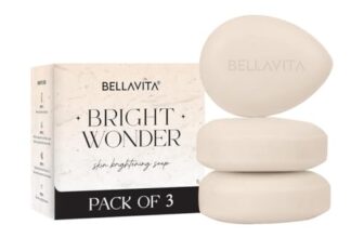 BELLAVITA Bright Wonder Brightening Soap | Pack of 3 x 100Gm | Dark Spot & Pigmentation Reduction | Kojic Acid & Mango Butter | Paraben-Free