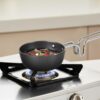 Borosil 11 cm Hard Anodized Tadka Pan | Aluminium Grade 3003 | Glossy Exterior & Matt Interior | Even Heat Distribution | Easy to Clean | 5 Years Warranty