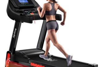 Lifelong FitPro Motorized Treadmill for Home (4HP Peak) | 4-Level Manual Incline | Rubberies Shock Absorption | Foldable Hydraulic | 12 Preset Workouts | 14km/hr | 100Kg | Bluetooth (LLTM033)