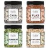 LILA DRY FRUITS 4 Superseed Combo (Chia, Pumpkin, Sunflower & Flax) 250gms each (1kg total) Immunity combo for Weight Management | Mix Seeds for Eating Diet Snacks Superfood Perfect for Gifting