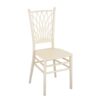 Nilkamal Glam Plastic Chair | Set of 2 | Royal Look with Balanced Posture Support | for Living Room, Dining Room, Garden, Cafes, Balconies, Weddings & Events | Steel Pearl White
