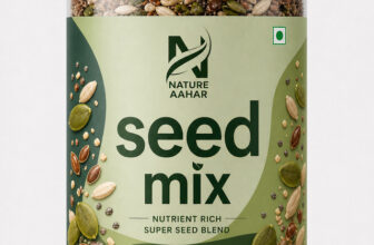 Nature Aahar 7 in 1 Seed Mix | Chia, Flax, Pumpkin & Sunflower Seeds Mix 1kg Brown Flax Seeds, Chia Seeds, Jackfruit Seeds, Mixed Seeds, Pumpkin Seeds, Roasted Flax Seeds, Sunflower Seeds, Watermelon Seeds(1 kg)