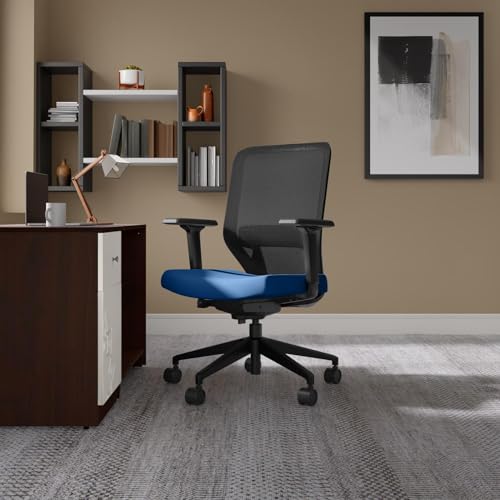 Interio by Godrej Curv Premium Mesh Wide Back Ergonomic Chair for Work from Home/Study | 1 Year Warranty | Height Adjustable Chair | Heavy Duty PP Base | DIY Installation (Set of 5, Black)